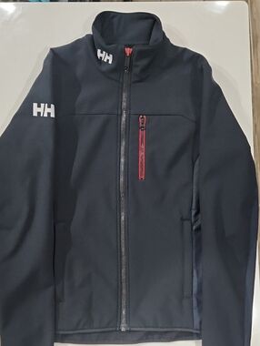 Helly Hansen Navy Softshell Jacket with Red Accent Zipper